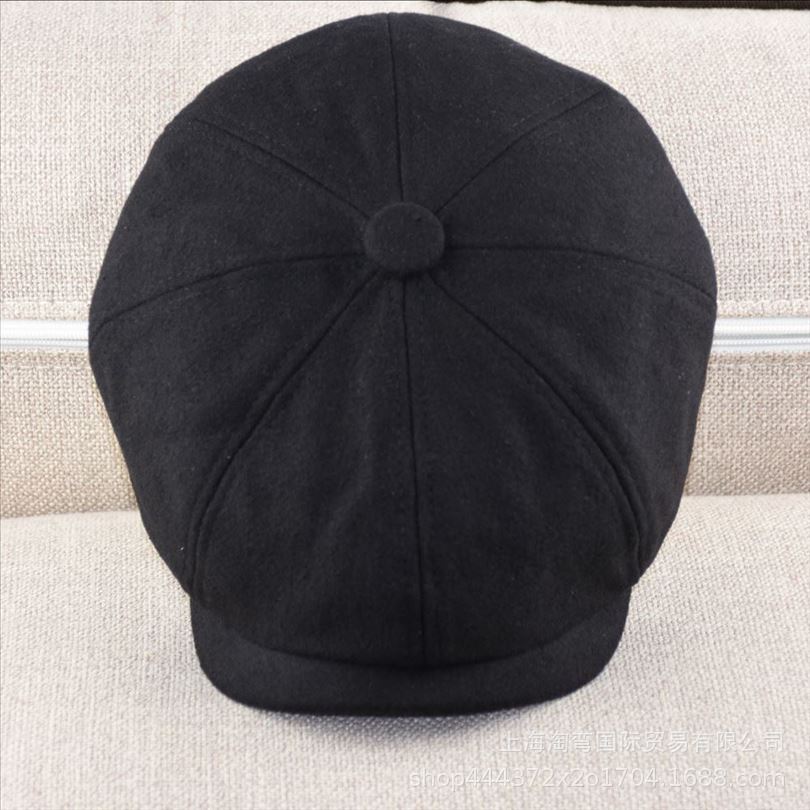贝克汉姆同款毛呢鸭舌帽英式复古贵族风鸭舌帽大脸显脸小帽大头围