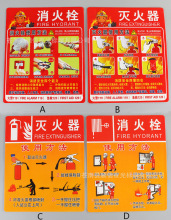 PVC标志牌灭火器使用方法警示牌消火栓使用方法安全标识牌