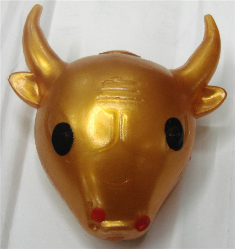 水球 发泄球 动物款 热卖款式牛头 带角 多色减压玩具 厂家直销