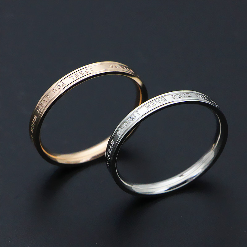 Ovelo Titanium Steel Korean Style Two-Tone Matching Girls Single Ring New Fashion Knuckle Toe Ring Small Tail Ring Same Style Hot Sale