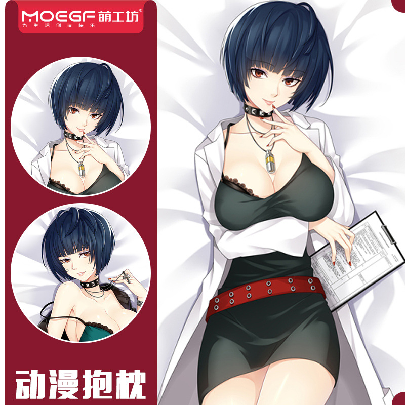 动漫周边抱枕原创女神异闻录p5武见妙动漫双面等身宅男抱枕定制