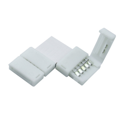 led连接器 rgbw免焊接转接头 l型12mm5p rgbw rgb w灯条专