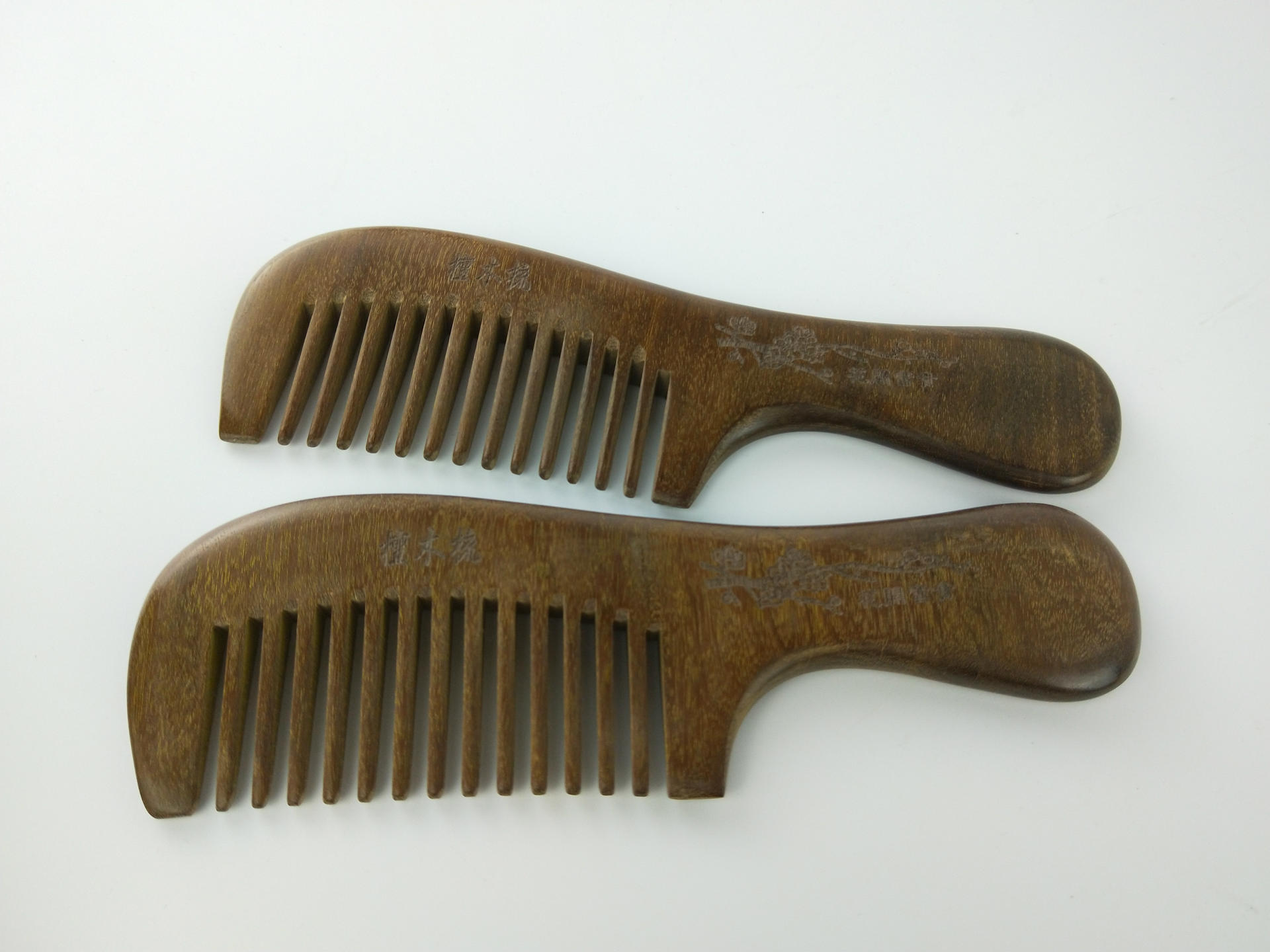 绿檀木梳 檀木梳子 梳子 绿檀梳 木质 木器金丝绿檀梳