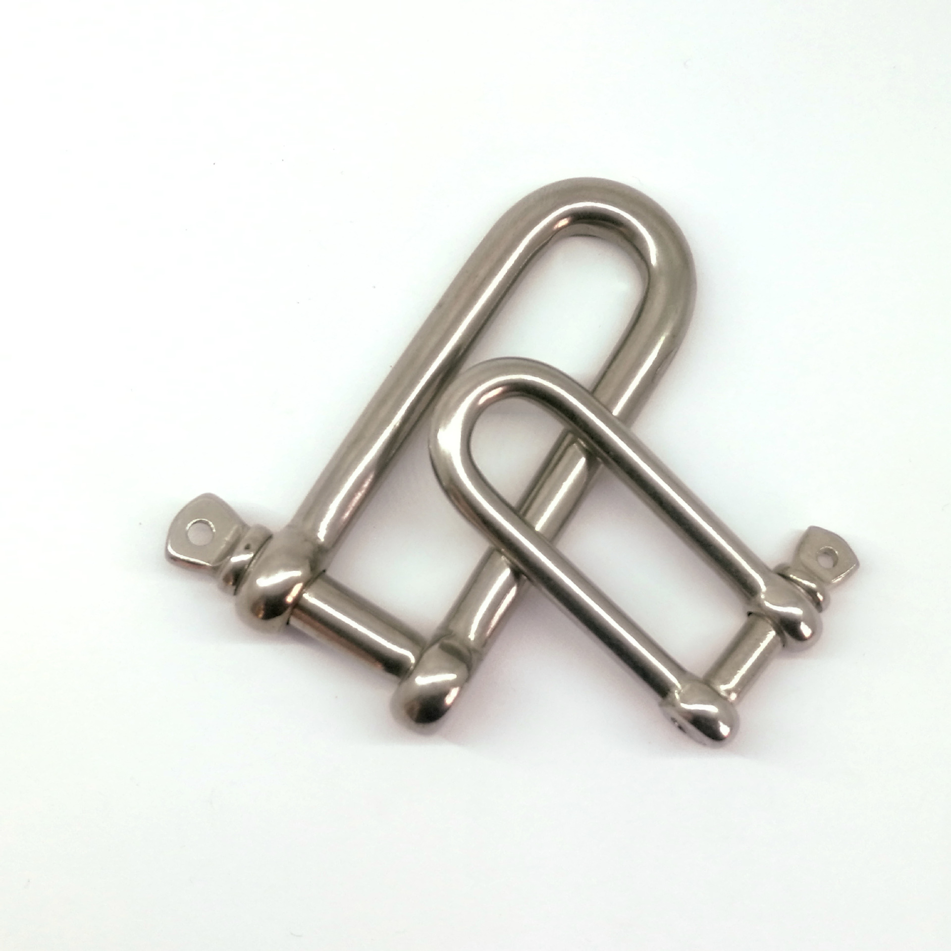 厂家直销304/316不锈钢加长d型卸扣/加长抛光耐用卸扣链条连接扣