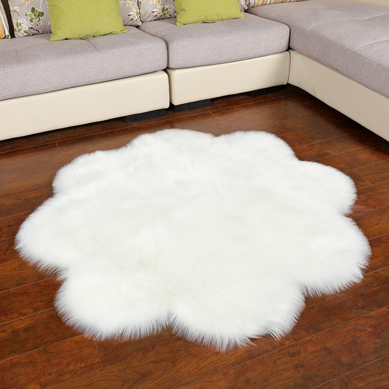 Spot Supply Plush Plum Carpet Bedroom Bedside Full of Living Room Coffee Table Pad Imitation Wool Decoration Customization