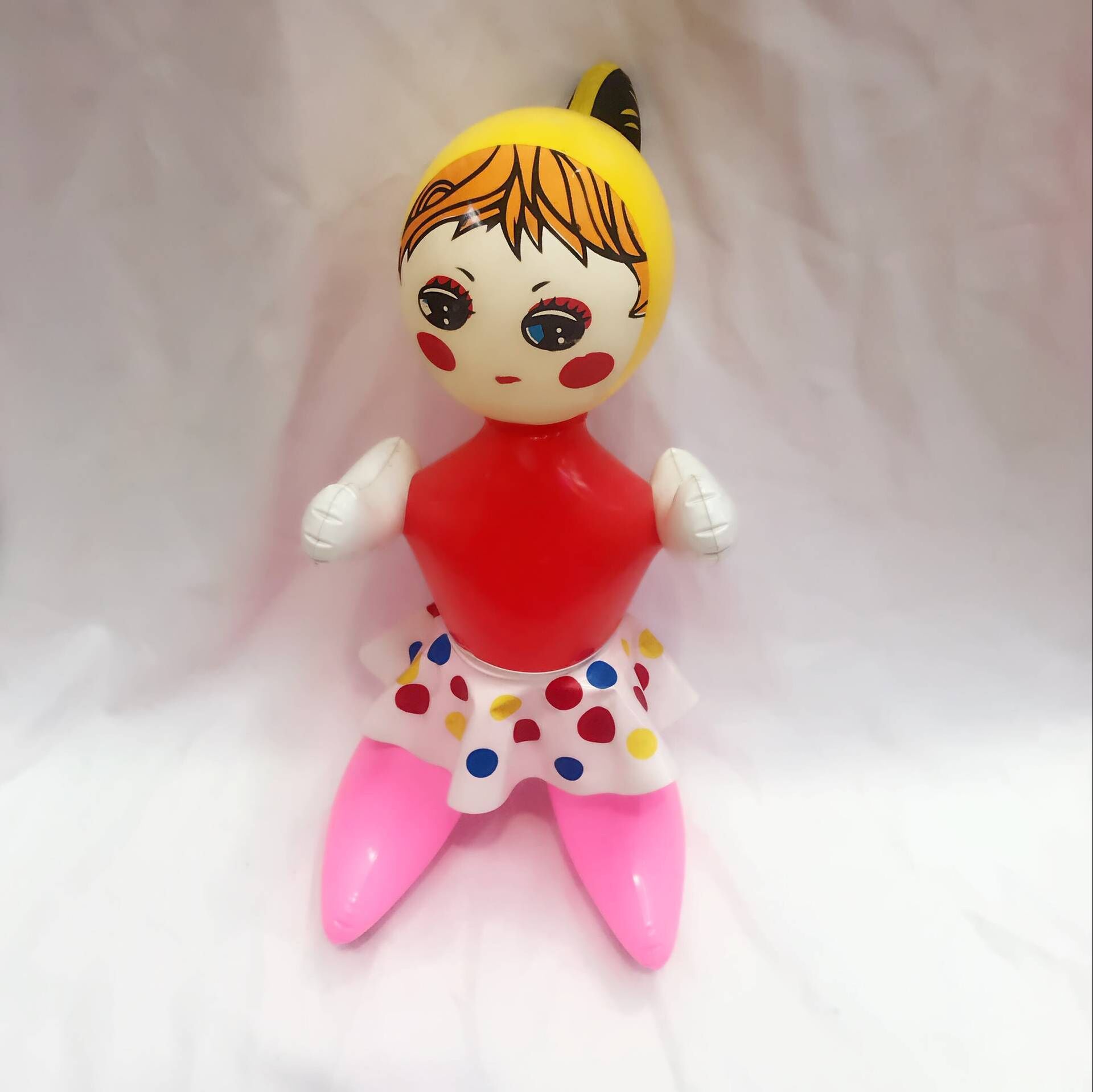 pvc充气玩具 小女孩可爱造型 来图定制 可加印logo