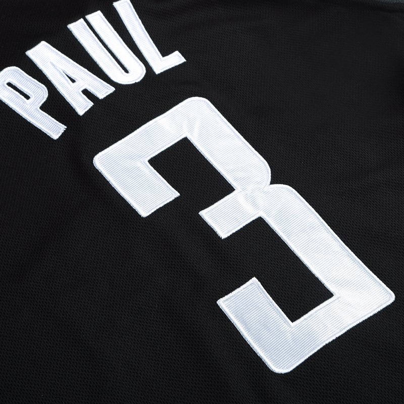 火箭队3号保罗球衣篮球服套装黑色paul战衣刺绣工艺一件代发
