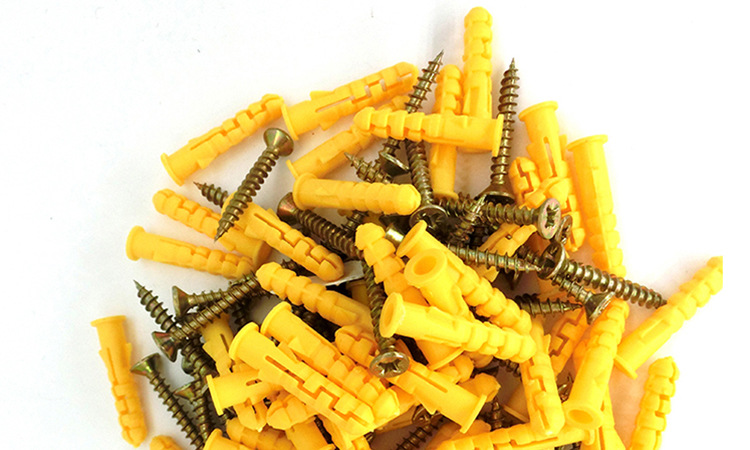 鑫盛达小黄鱼塑料膨胀管膨胀赛配自攻钉规格6mm8mm10mm送冲击钻头