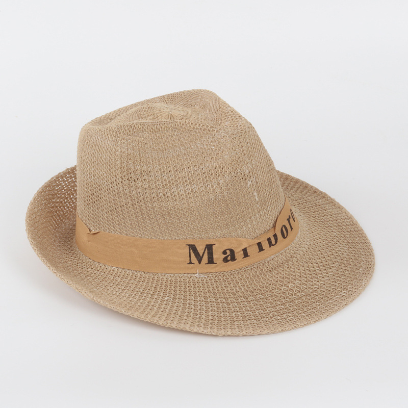 Fulishu Boutique Men's Cowboy Hat Neck Sun Hat Sun Hat Beach Hat UV-Proof Straw Hat