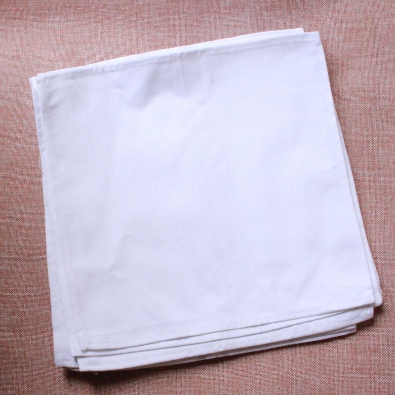 白色净布全棉擦玻璃布纯棉口布擦杯布折叠花布西餐厅餐巾席巾抹布