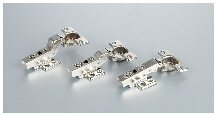 批发35mm铰杯铰链 大弯中弯直臂固定式底座 液压静音阻尼缓冲合页