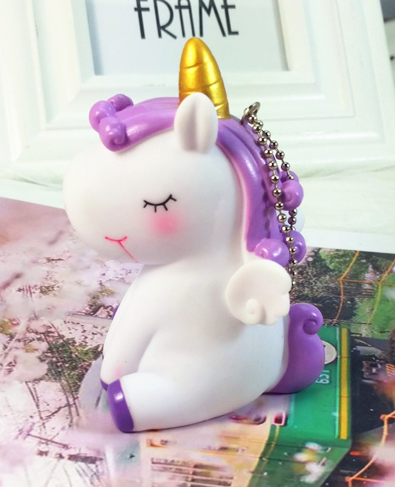 新款搪胶网红梦幻bb叫小马公仔女包包钥匙链圈情侣汽车钥匙扣挂件