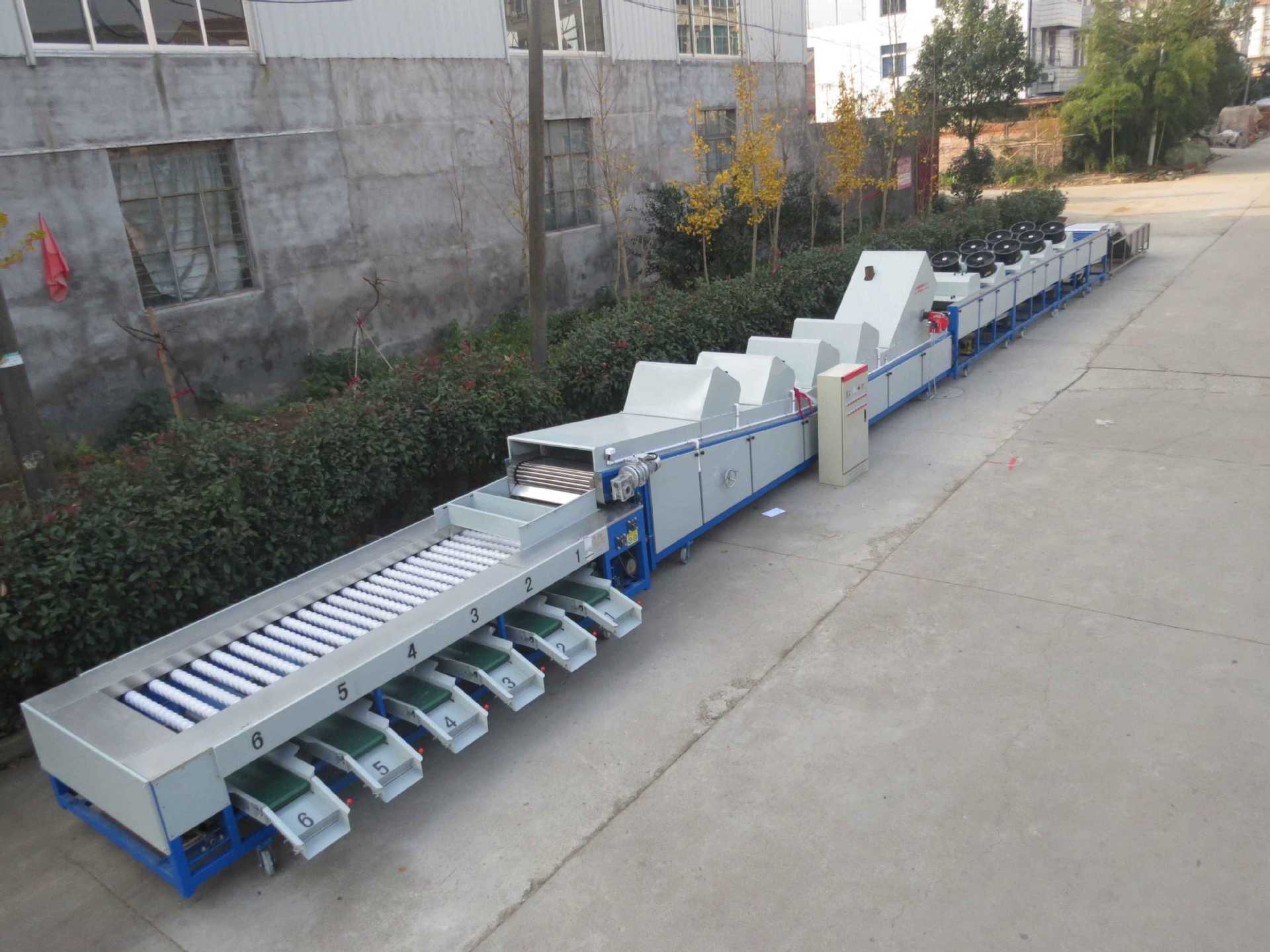 柑桔清洗打蜡分级机烘干机风干机果蔬喷蜡保鲜分选机厂家直销