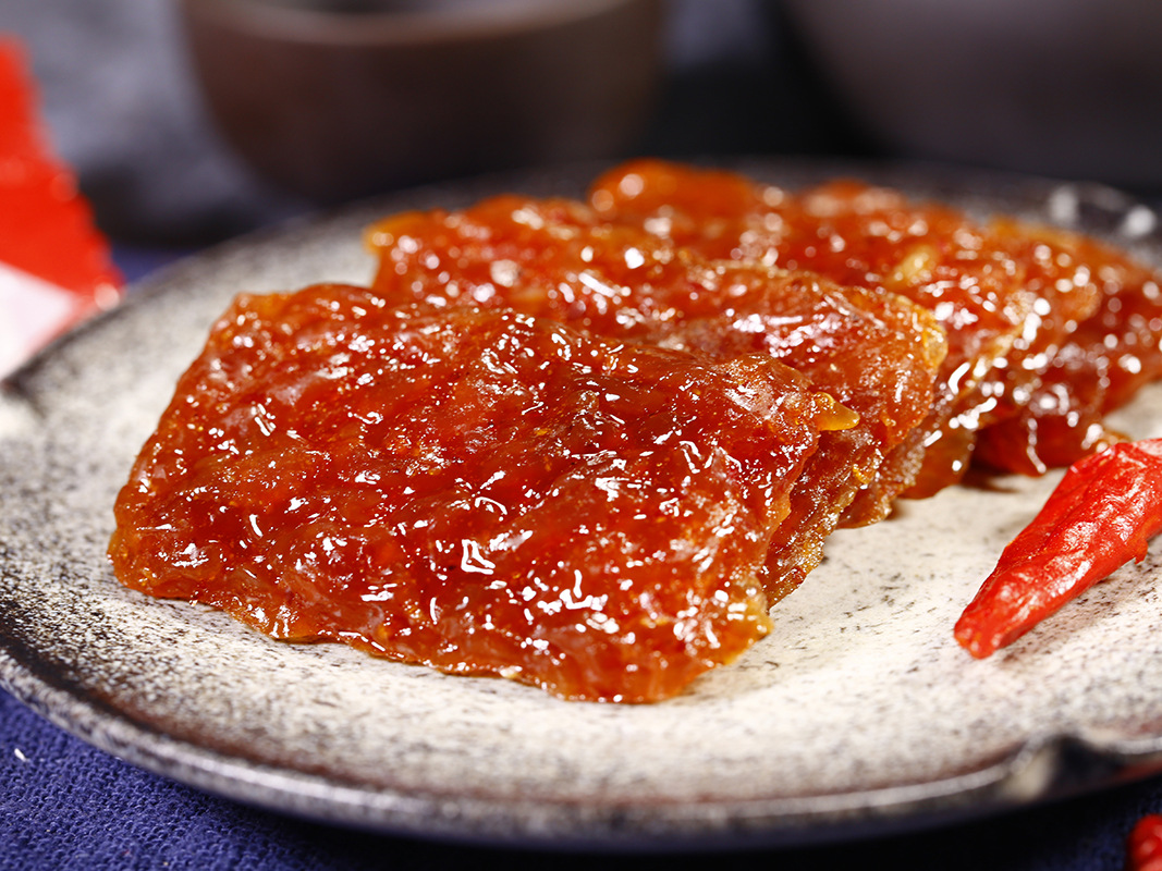 【三鑫食品】 现烤金钱肉干 新加坡风味肉干半成品 猪肉脯半成品