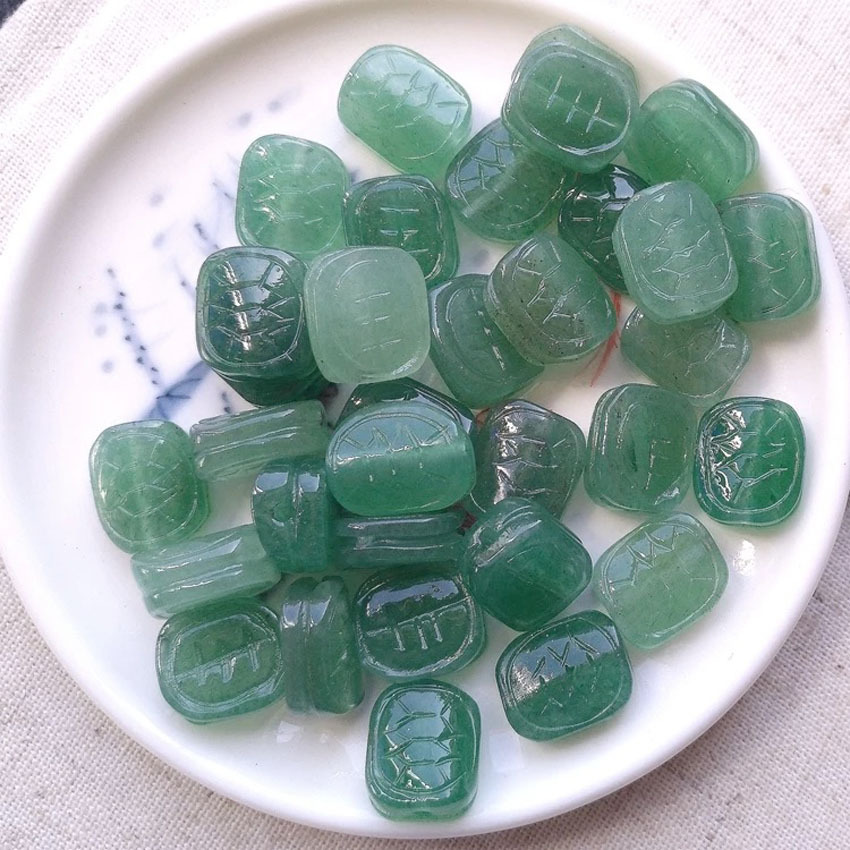 天然东陵玉龟背背云吊坠 东陵玉黄面雕刻富甲天下小吊坠手链配饰