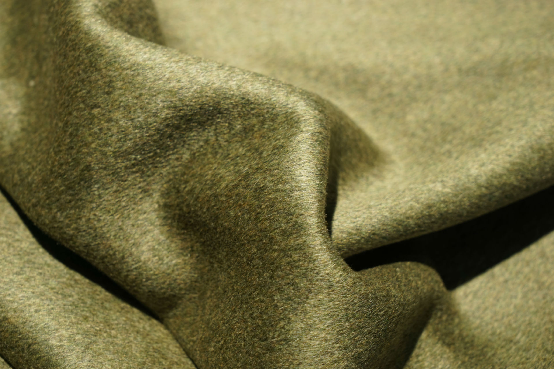 现货厂家100双面呢混色顺毛羊绒面料 粗纺毛呢毛纺大衣呢料