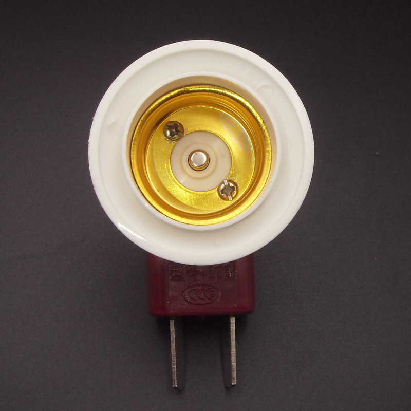 开关灯头 烟斗型e27螺口插式带开关转换灯头 led小夜灯节能插座