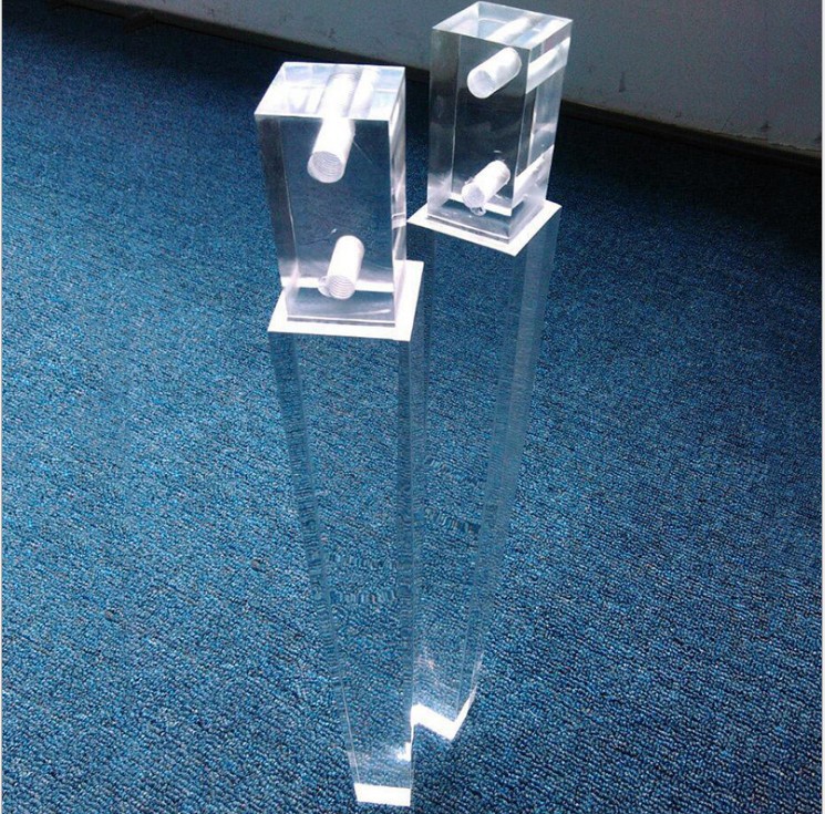 透明亚克力桌脚有机玻璃茶几沙发脚欧式家具配件 桌腿 水晶脚厂家