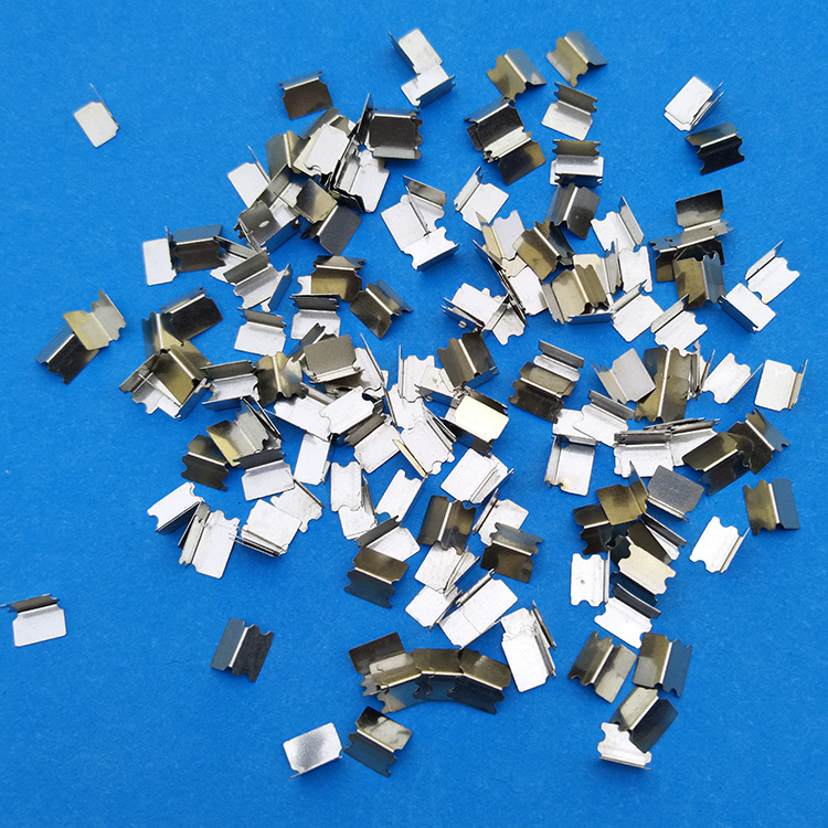 厂家直销纯镀镍片端子不锈钢冲压件片五金电池端子加工贴片编带