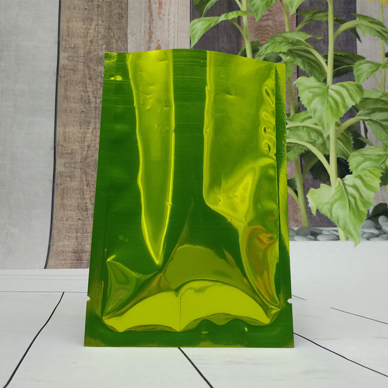 厂家直销化妆品面膜袋现货镀铝平口袋绿色 彩色铝箔袋定做印刷