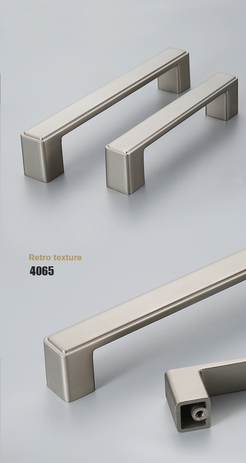 易嘉衣柜橱柜门拉手 镍拉丝色五金拉手 橱柜门把手 小拉手批发