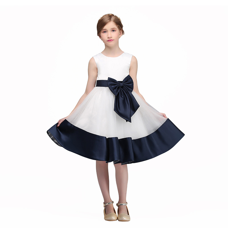 外贸女童公主裙小花童礼服婚纱裙儿童演出服装宝宝生日连衣裙春夏