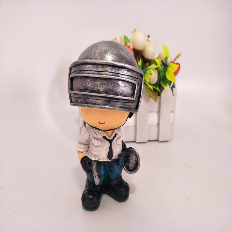 厂家直销q版卡通吃鸡游戏绝地求生荒野猎人平底锅车载内饰摆件