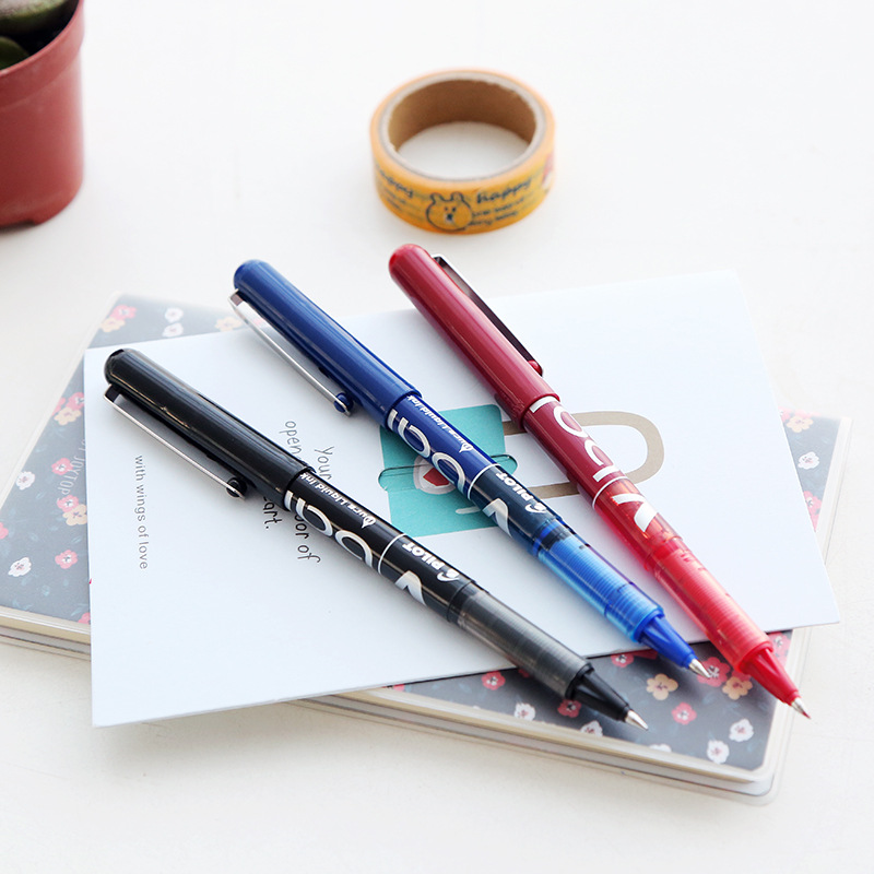 pilot百乐bl-vb5中性笔vball 0.5mm直液式考试走珠笔签字中性水笔