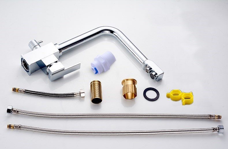 厂家批发直销家装建材水暖五金电镀黑古银色拉丝厨房纯净水水龙头