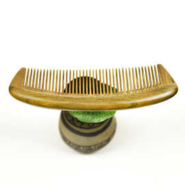 玉檀香细齿按摩木梳子 绿檀老檀木梳子 厂家直销 定制刻字