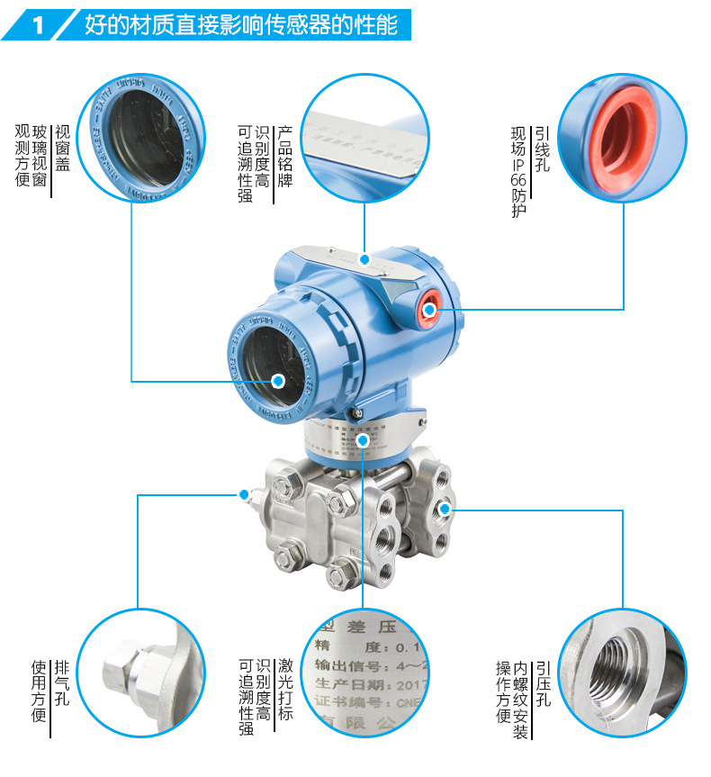 高性能单晶硅差压变送器德国单晶硅芯片 适用石油化工电力 可防爆