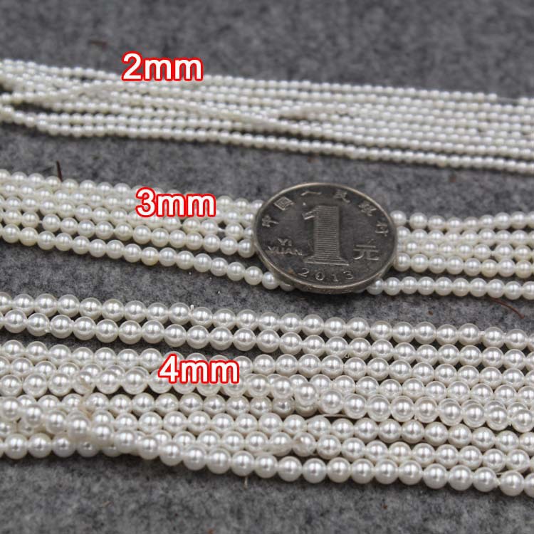 Wholesale Mini Deep Sea Shell Imitation Pearl Scattered Beads White Shell Pearls DIY Handmade Bead String Jewelry round Beads Necklace Accessories