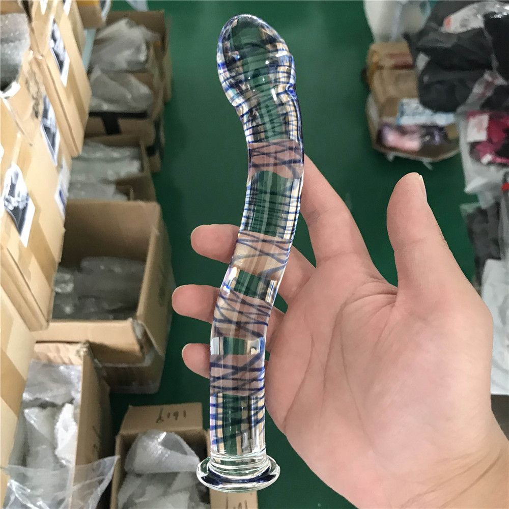 zcz情趣水晶玻璃棒自慰棒后庭塞260