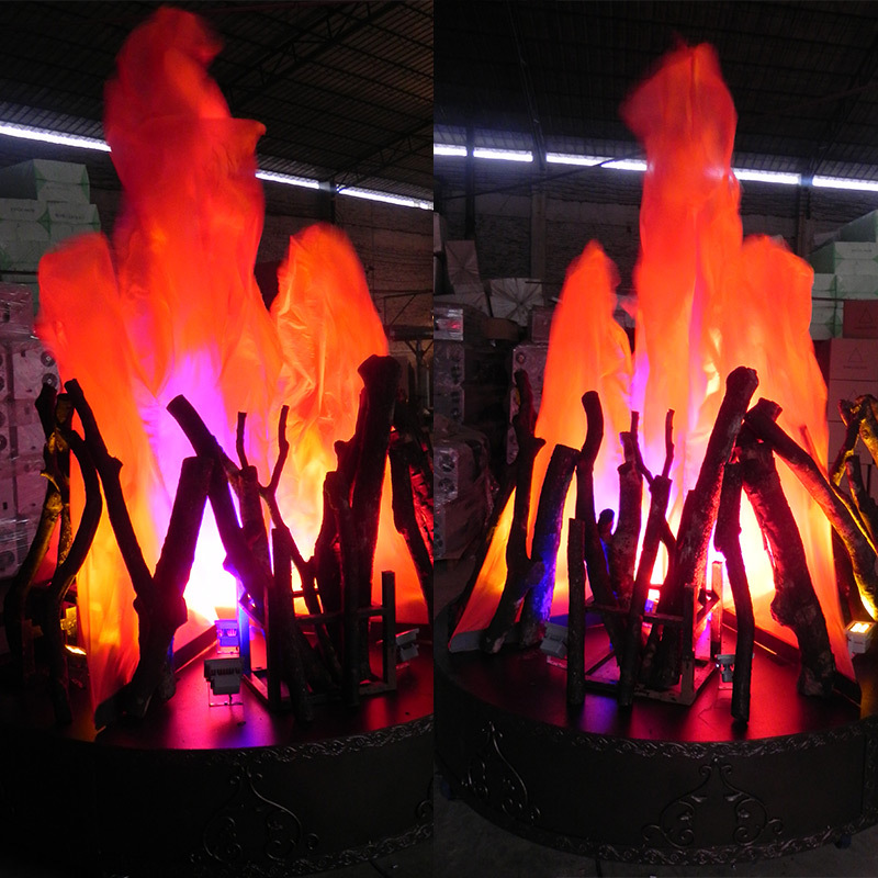 万圣节道具大型篝火晚会台式火焰灯场景布置电子火盆灯摆设可批发
