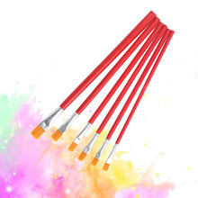 尼龙油画笔水粉水彩笔丙烯画笔尼龙排笔手绘刷笔排笔红杆绘画笔