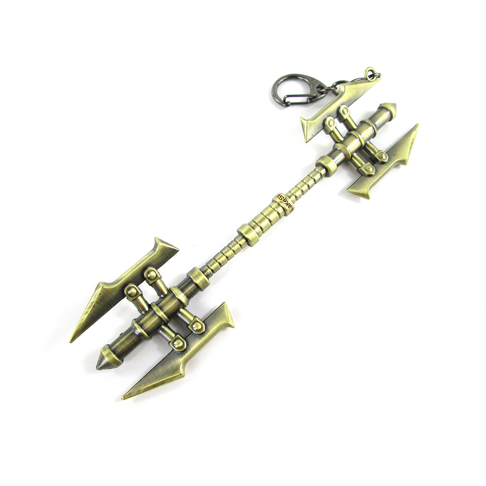 亚马逊 英雄lol 光辉女郎 拉克丝 钢铁军团 武器模型钥匙扣 挂饰