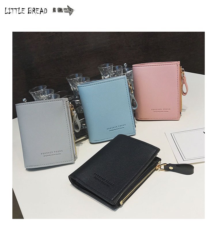 Women's Wallet 2021 New Korean Style Short Folding Zipper Purse Fashion Purse Clutch in Stock