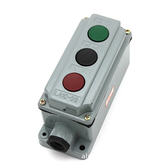 厂家直销供应三联组合式控制按钮开关la4-3h 自动复位型