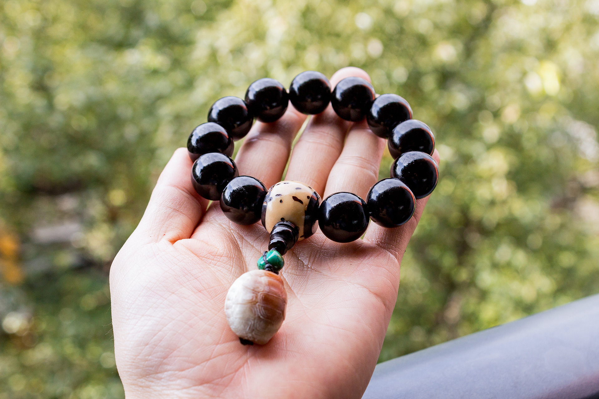 水牛角工艺品手串牛角手链佛珠大气文玩饰品男士