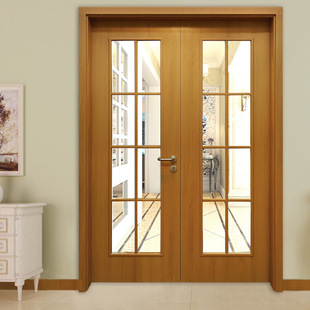 木门双推门隔断门厨房门实木玻璃门实木烤漆套装门