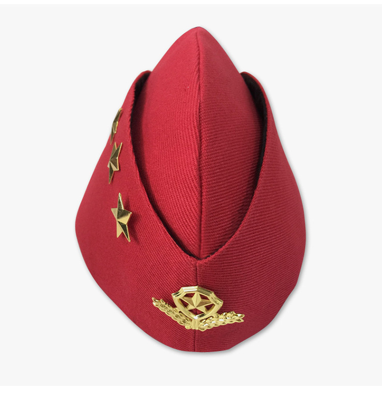 水兵舞帽子船型军帽船帽水兵舞演出船形帽广场舞三星军帽军绿帽