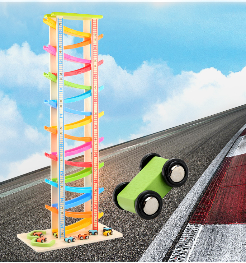 儿童轨道滑翔车玩具1-3周2岁宝宝惯性车回力汽车益智玩具欢木园