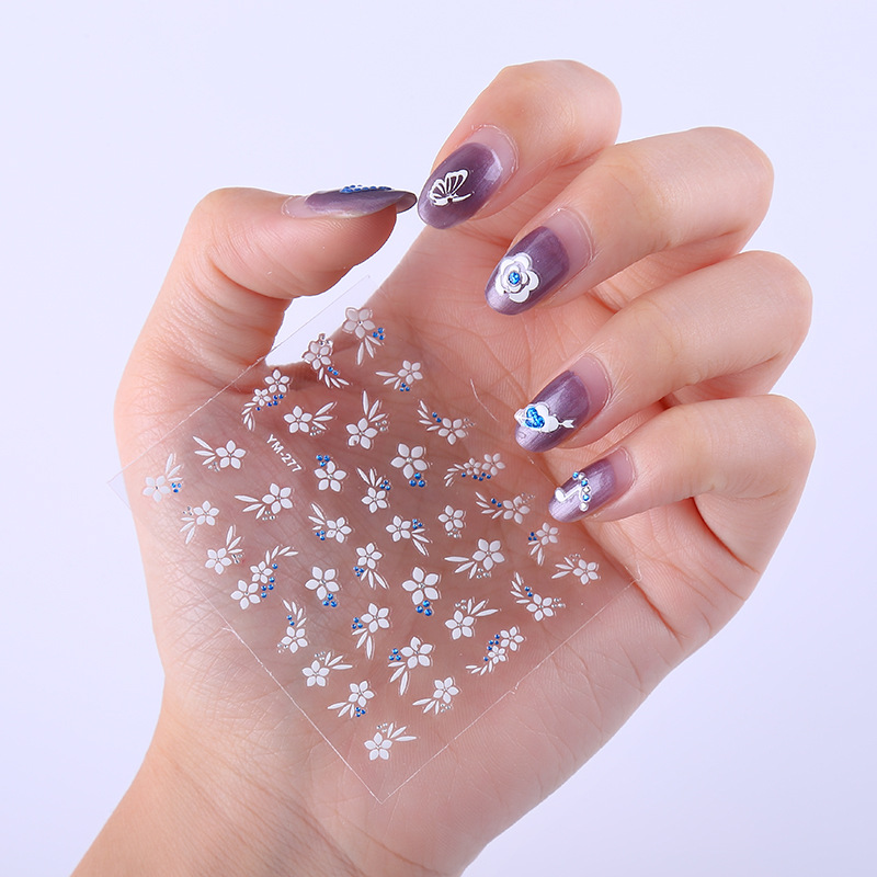 防水指甲贴持久美甲贴纸全贴日韩3d指甲贴片美甲成品美甲贴指甲贴