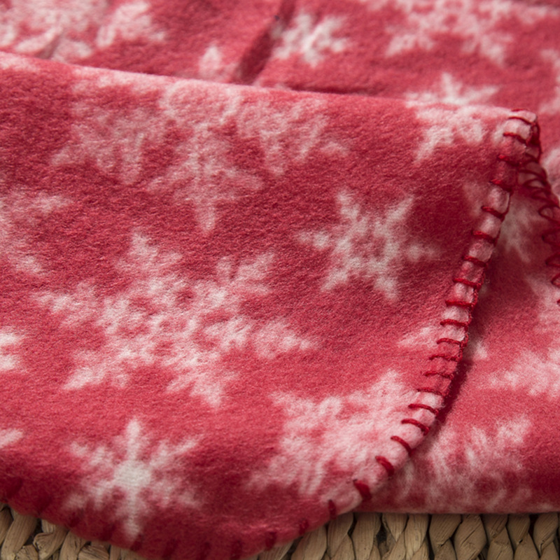 厂家直供印花双面绒毯子摇粒绒双面绒印花毛毯