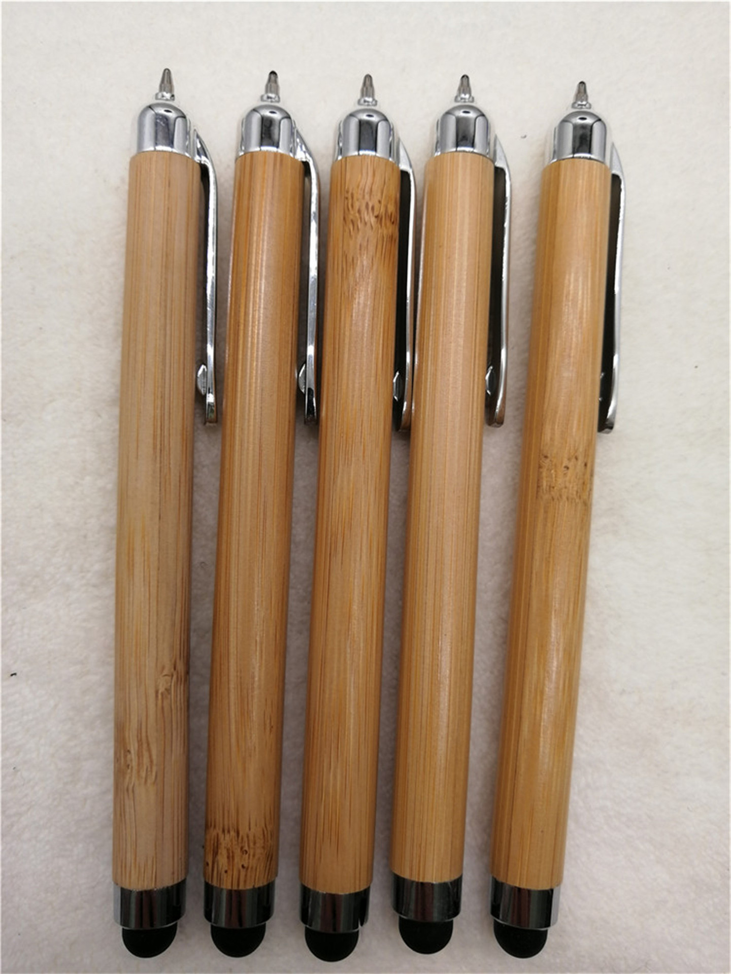 竹子笔可镭射雕刻logo倒出笔芯竹子笔工艺品专业刻字印刷定制礼品