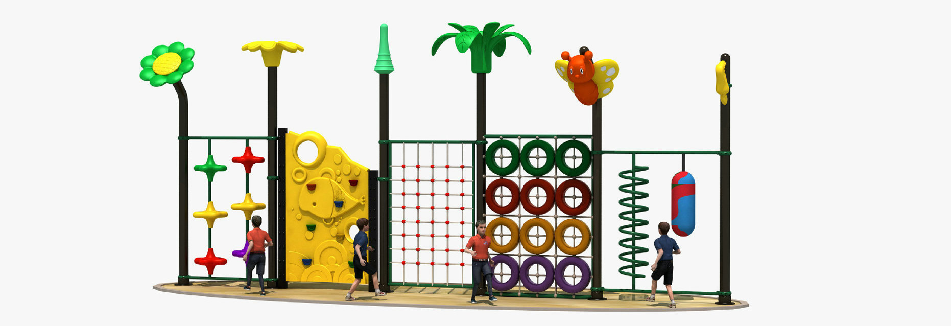 新款 儿童体能训练攀爬架 儿童体能训练组合户外攀爬 幼儿园设施