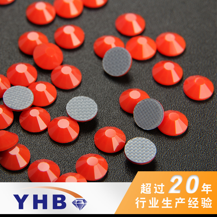 Yhb Factory Direct Sales Ornament Accessories Rhinestone Coral Red Sealant Bottom Glass Drill Ss30 Women's Shoes AB Colorful Diamond Wholesale