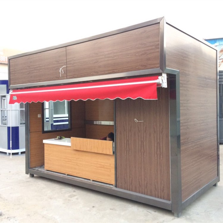 江桥万达广场售货亭 卖茶售卖亭定制 景区步行街商亭设计