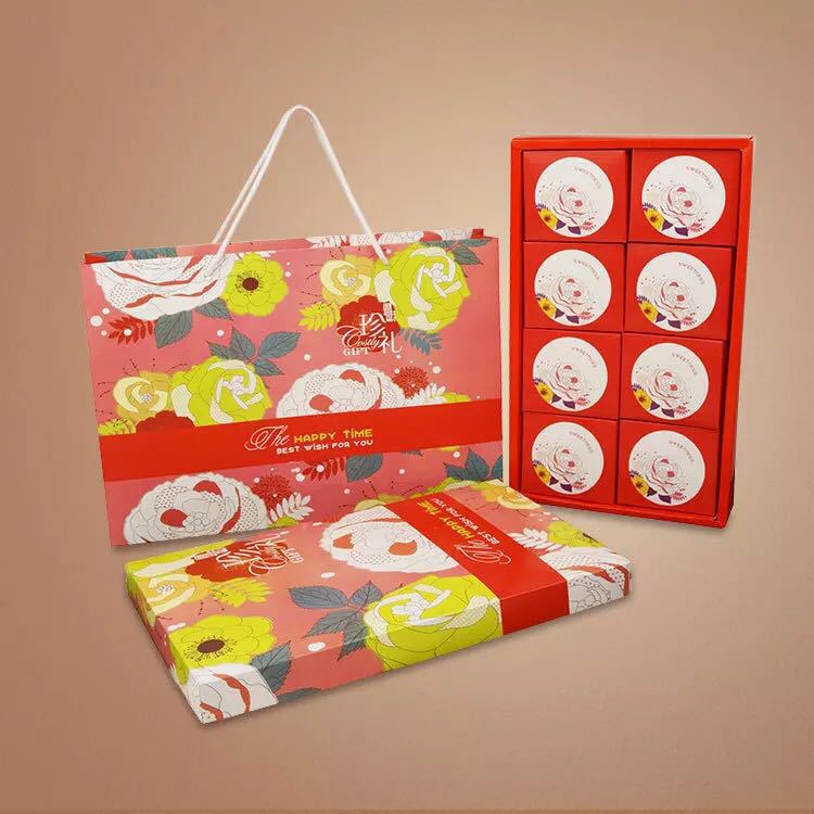 珍礼月饼盒套装8粒装63-80g中秋月饼盒套装 蛋黄酥烘焙包装 批发