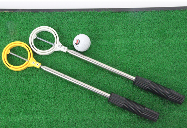 高尔夫弹簧捡球器天线捡球器不锈钢捞球器8节可伸缩球场用品便携